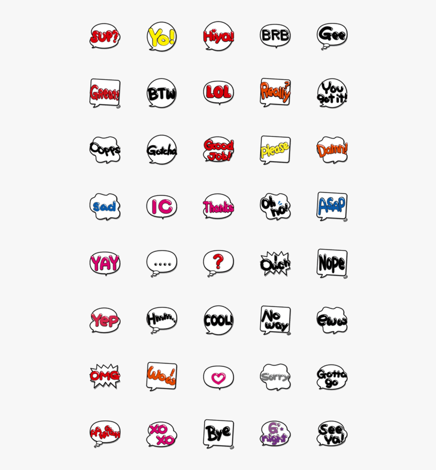 Word Balloons Png, Transparent Png