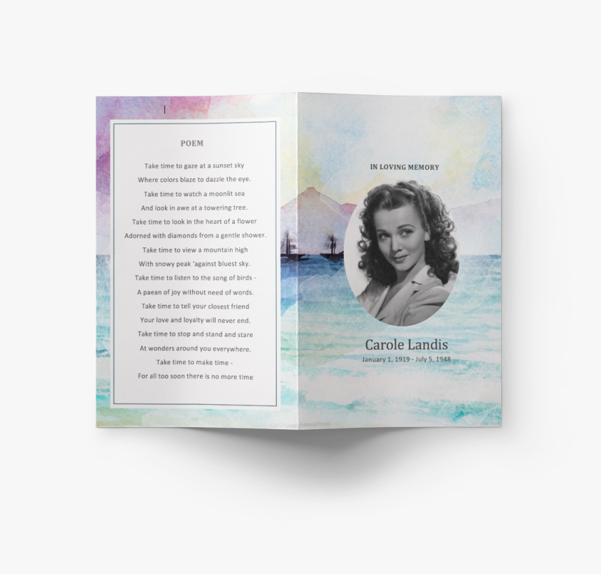 Funeral Program Template Sailboat 3, HD Png Download