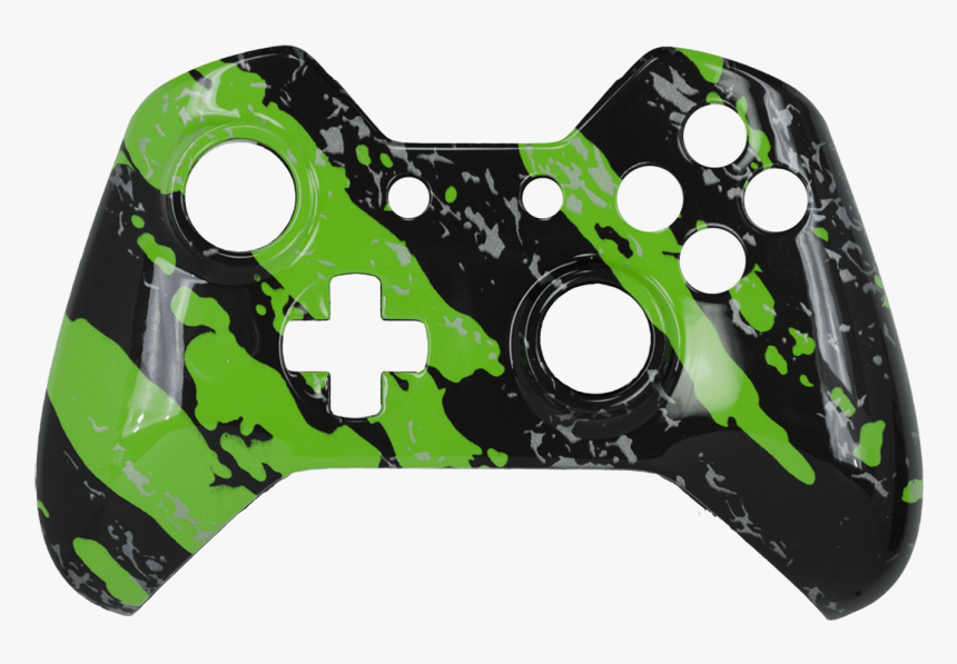 Xbox One Hydrodip Faceplates - Black And Green Hydro Dip, HD Png Download