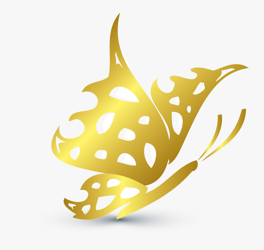 Gold Butterfly Png Transparent, Png Download
