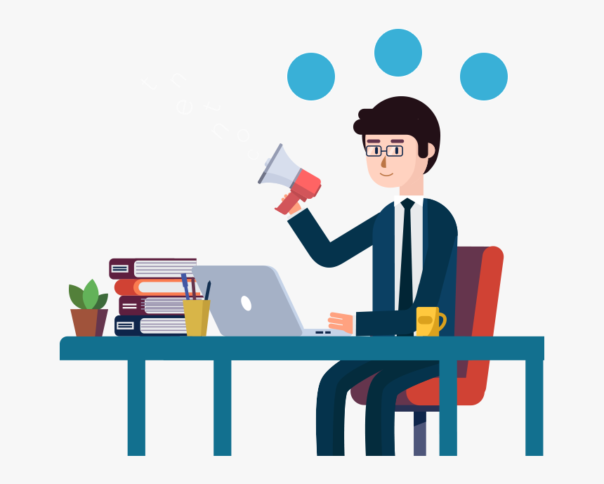 Content Marketing Agency - Clip Art Marketing Person, HD Png Download