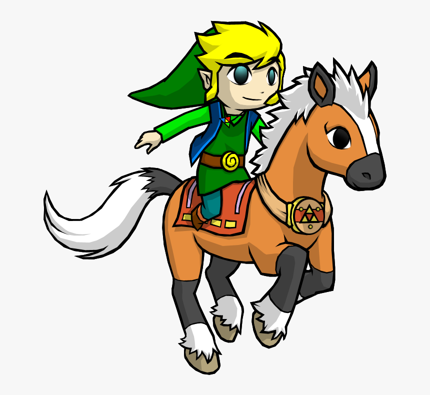 Request Epona And Link - Toon Link And Epona, HD Png Download