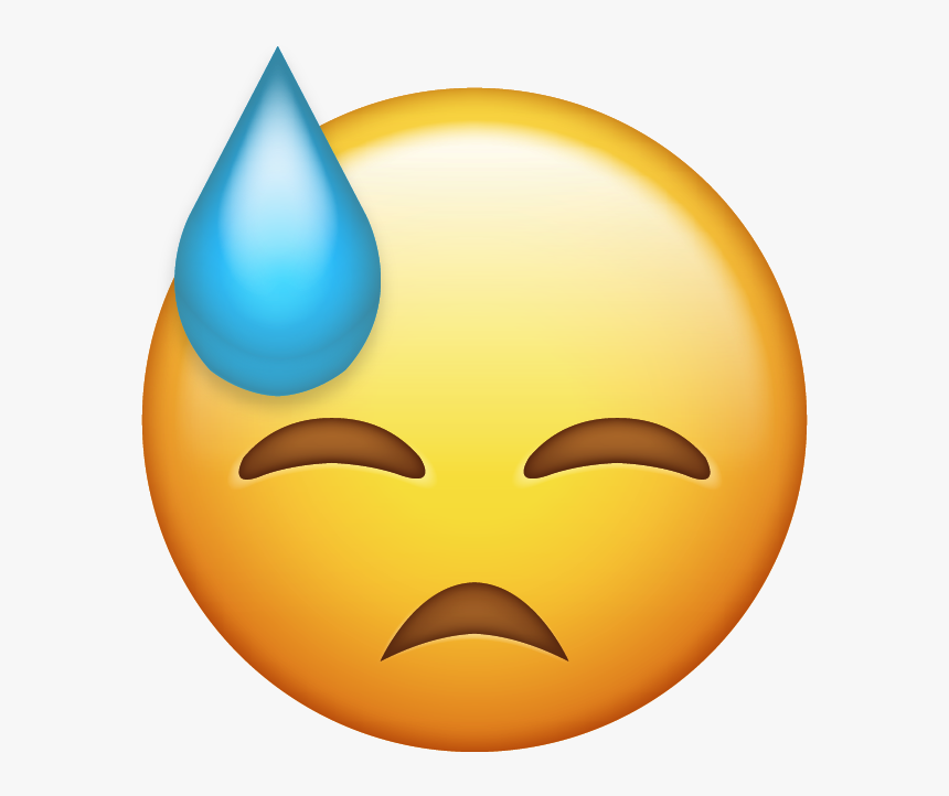 Downcast Face With Sweat, HD Png Download