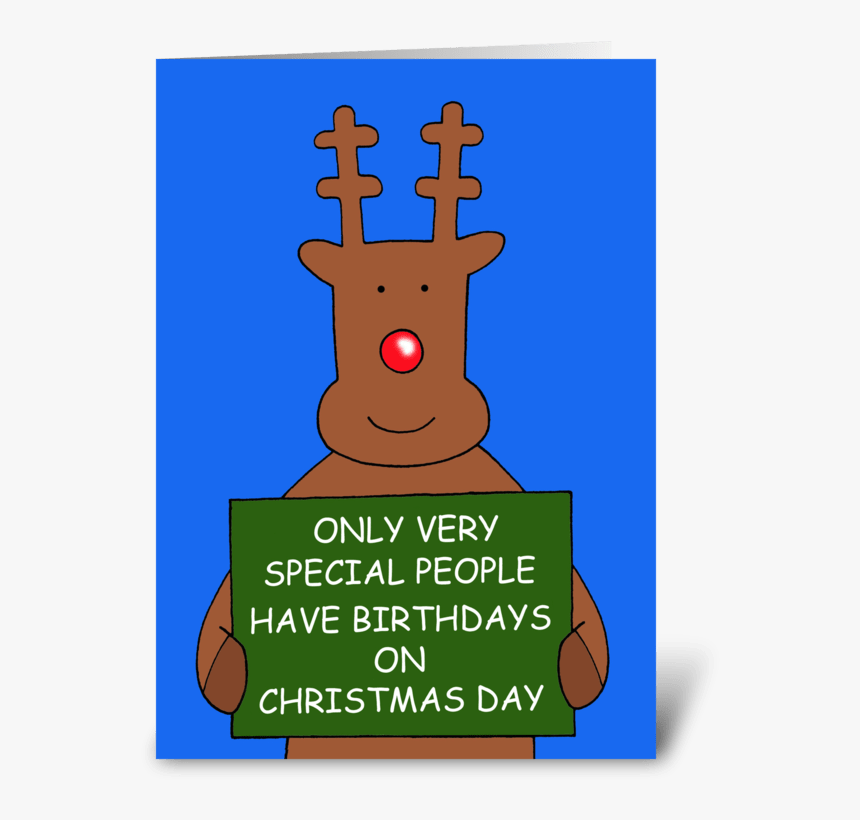 Christmas Day Birthday Cards - Cartoon, HD Png Download