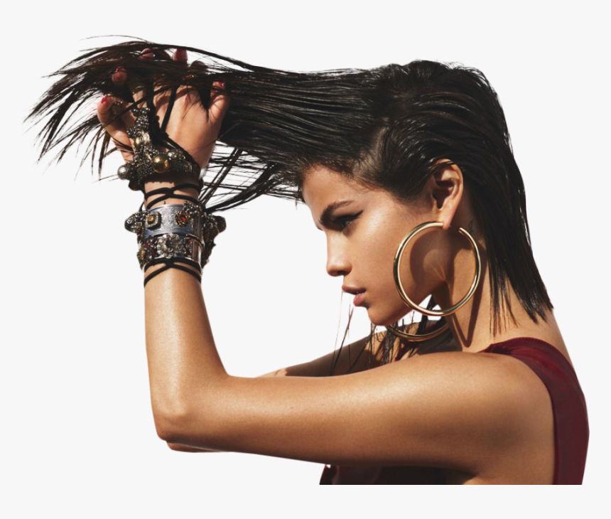 Sexy Selena Gomez Holding Her Hairs Png Image - Selena Gomez Vogue Photoshoot, Transparent Png