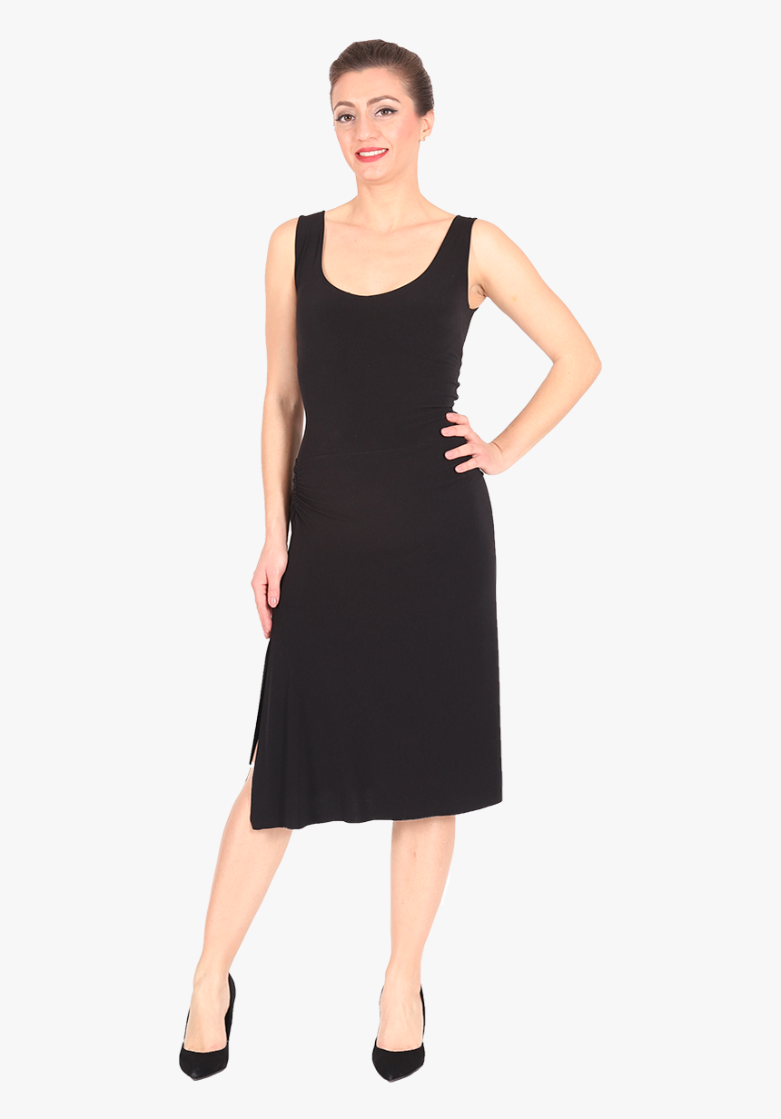 Sexy Tango Dress With Back Straps - Little Black Dress, HD Png Download