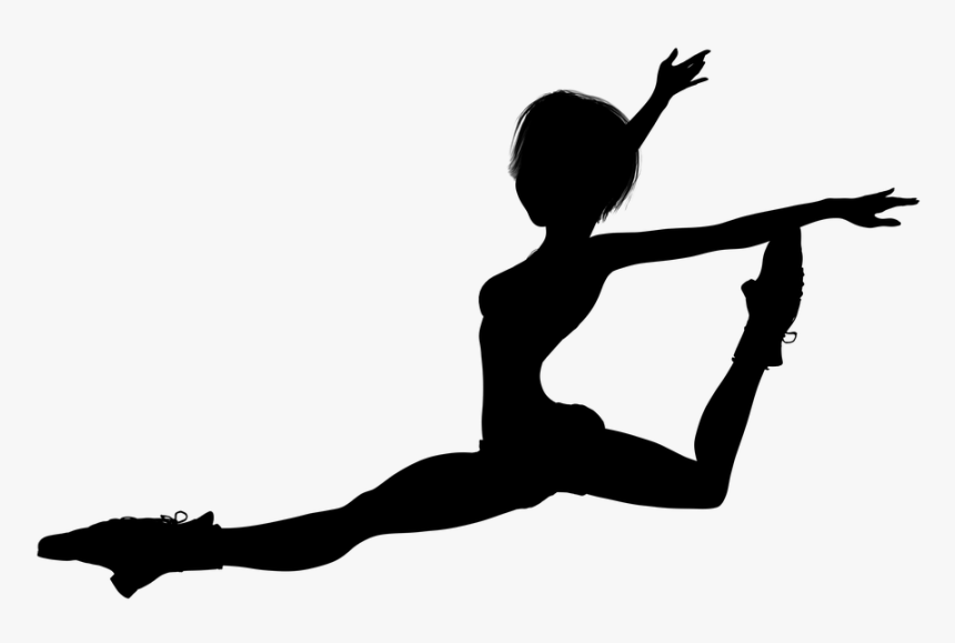 Girl Jumping Silhouette, HD Png Download