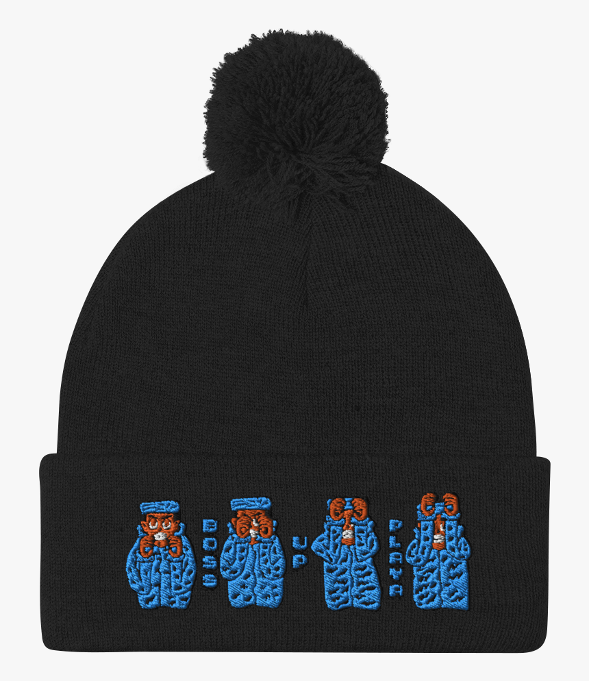 Image Of Boss Up Playa Pom Pom Beanie - Beanie, HD Png Download