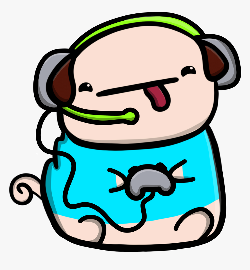 Gamer Pug 1 1n - Gamer Clipart, HD Png Download