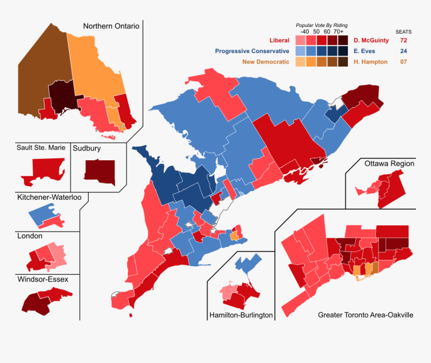 Ridings Ontario 2017 Provincial, HD Png Download