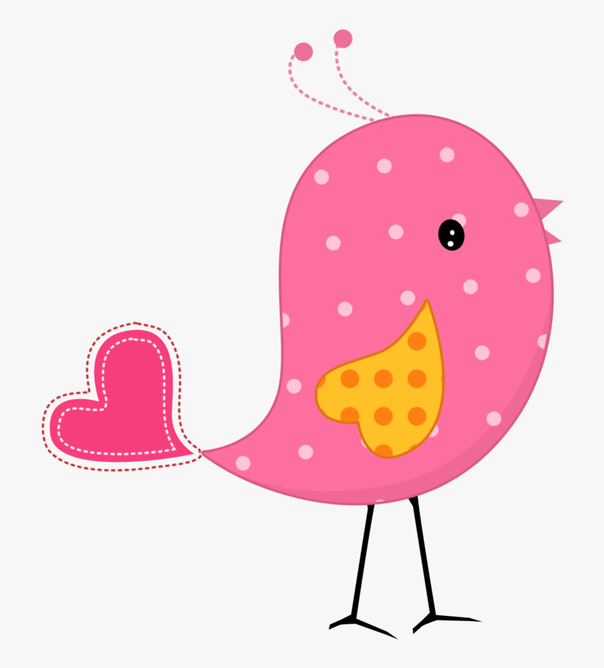 Clipart Birds Wreath - Little Pink Bird Clipart, HD Png Download