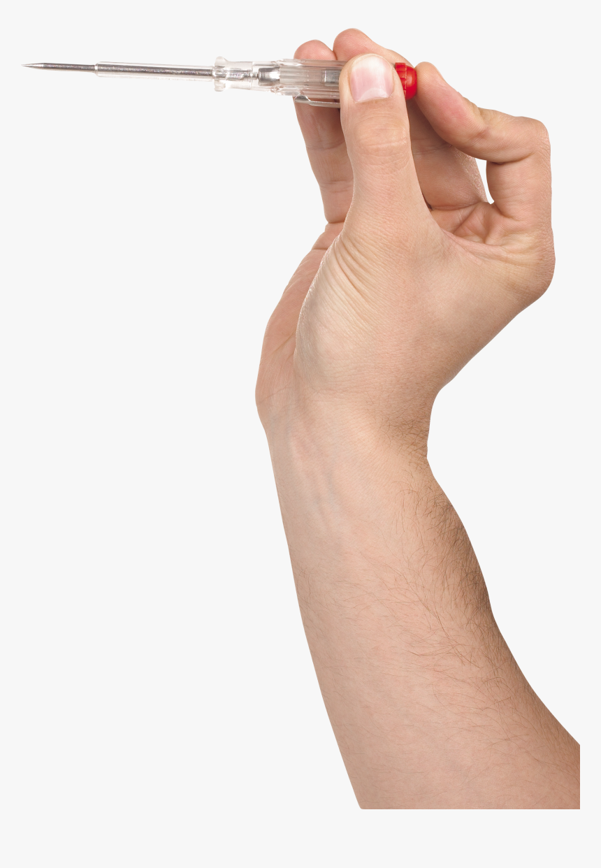 Download And Use Screwdriver Icon Png - Hand With Screw Driver, Transparent Png