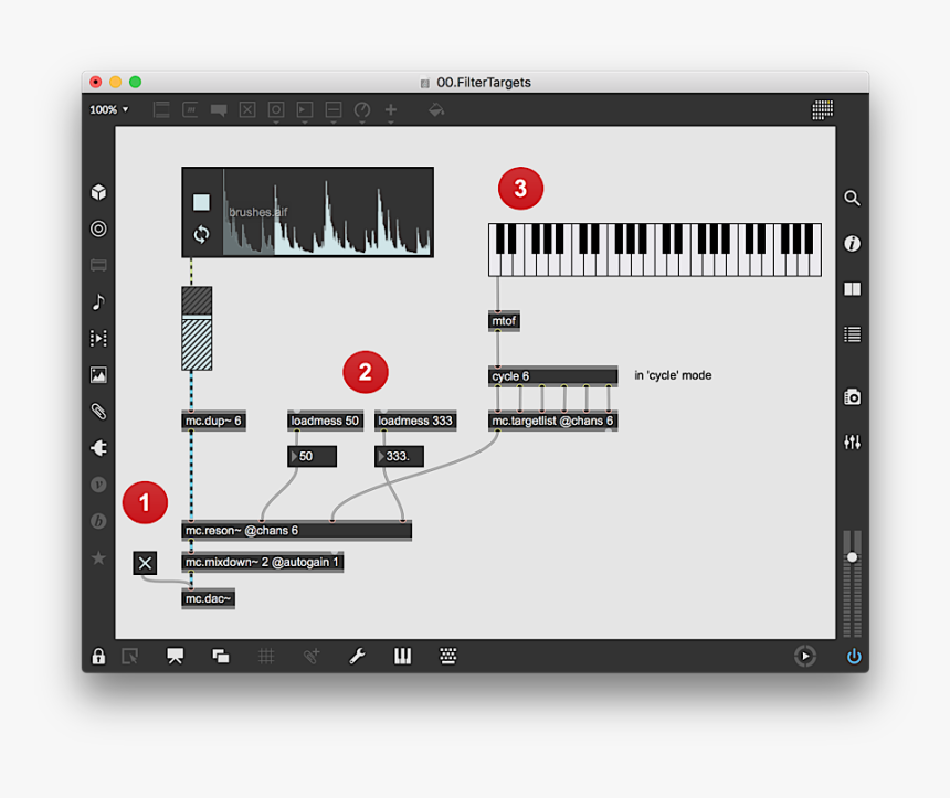 See Notes Below For Parts 1-3 Of The Patch - Max Msp Buffer Groove, HD Png Download
