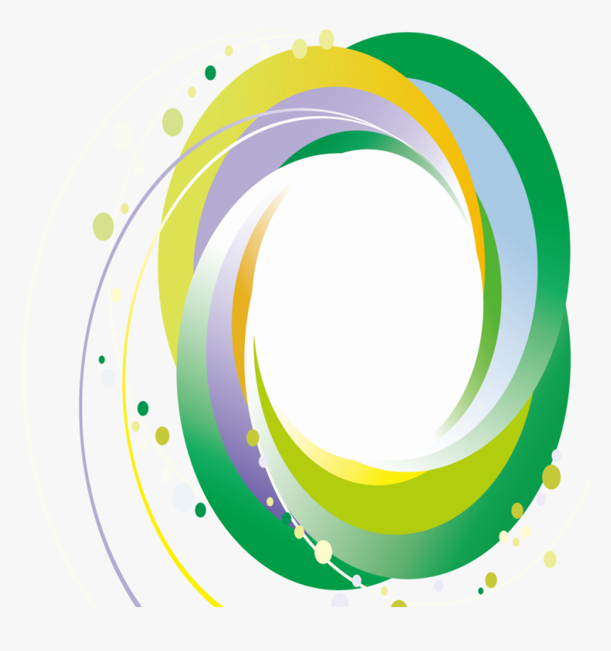 #mq #green #circle #circles #swirls #swirl - Abstract Green Circle Design, HD Png Download