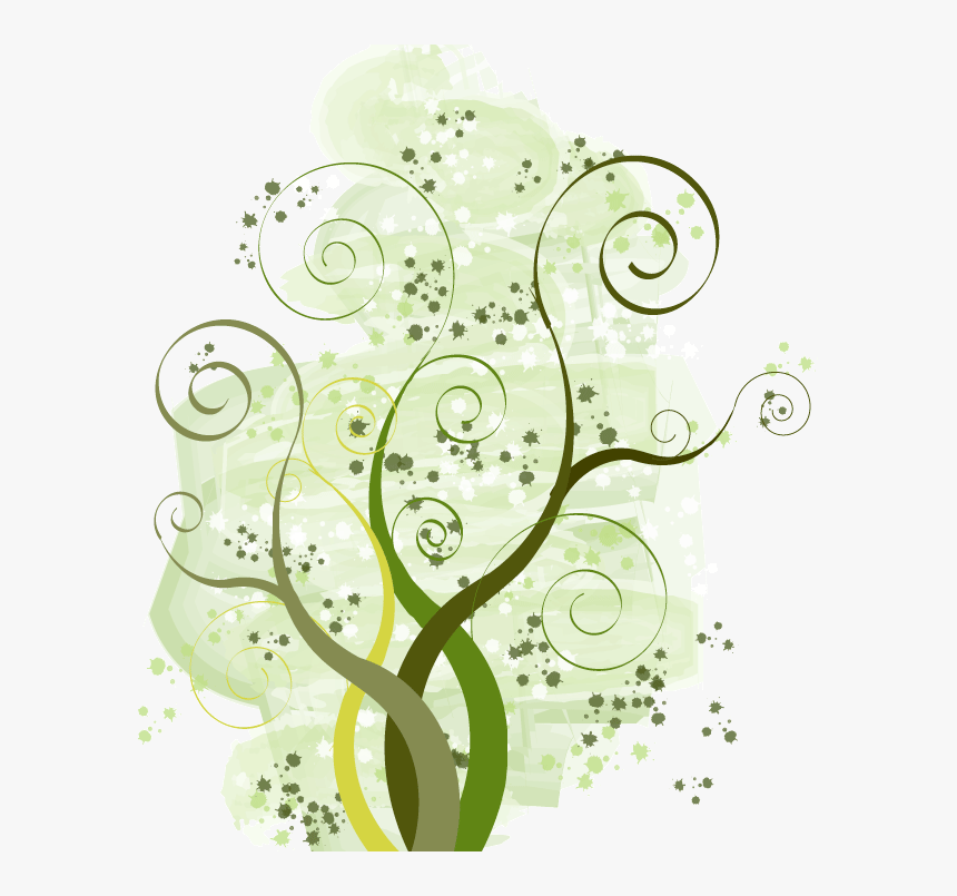 Transparent Green Swirl Clipart - Illustration, HD Png Download
