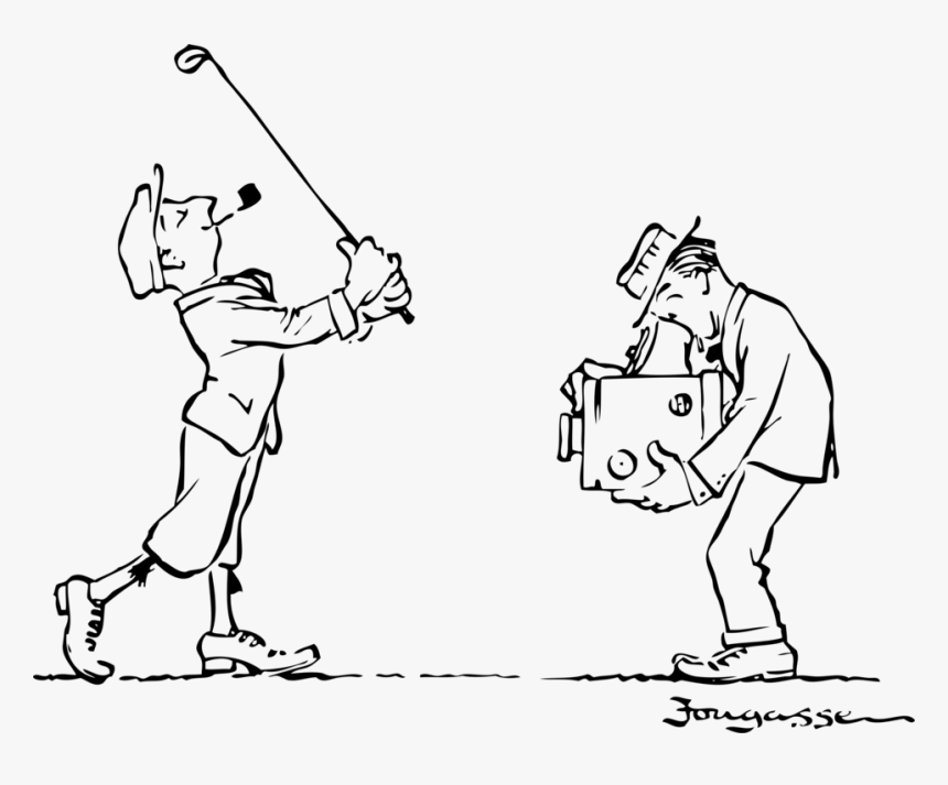 Art,shoe,monochrome - Black And White Golf Set Cartoon, HD Png Download