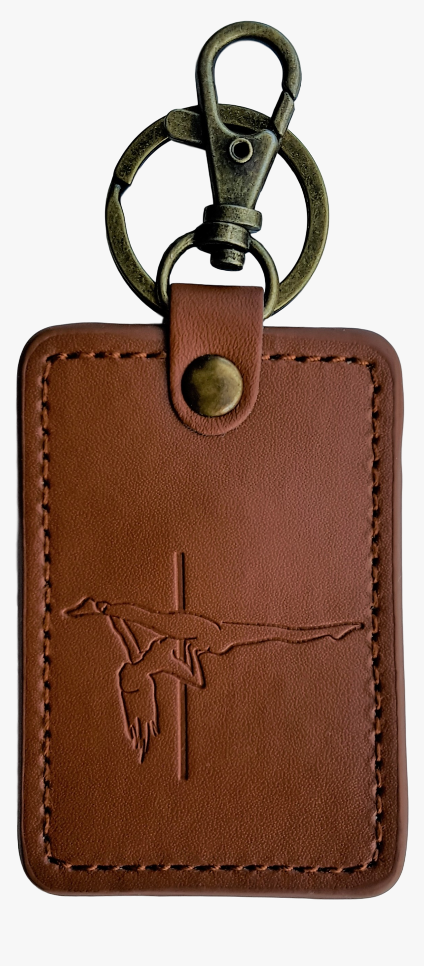 Pole Dance Leather Key Ring - Leather, HD Png Download
