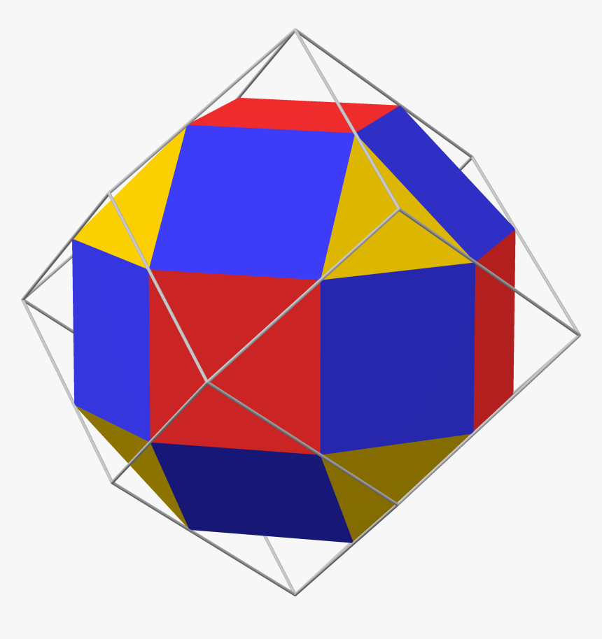 Rhombicuboctahedron In Rhombic Dodecahedron - Rhombicuboctahedron Dual Solid, HD Png Download
