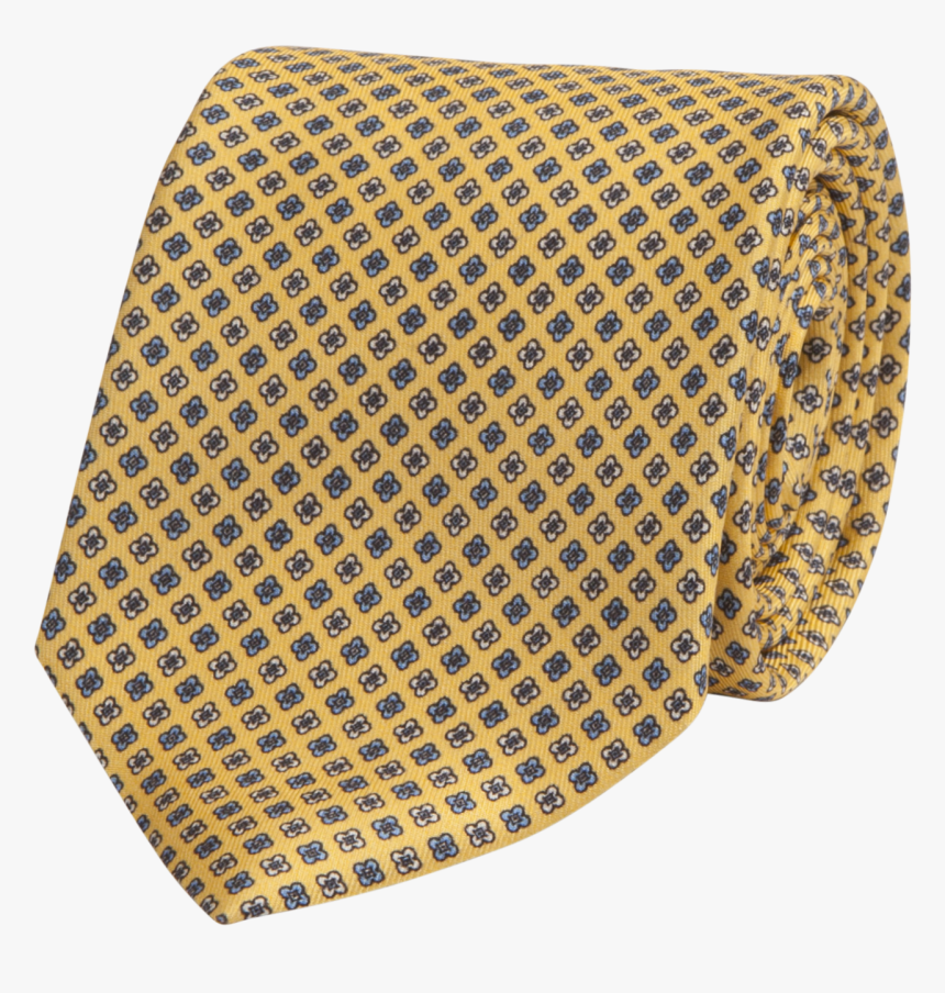 Yellow Flower Print Silk Tie 
 Title Yellow Flower - Gucci Horsebit Hobo Bag Catena, HD Png Download