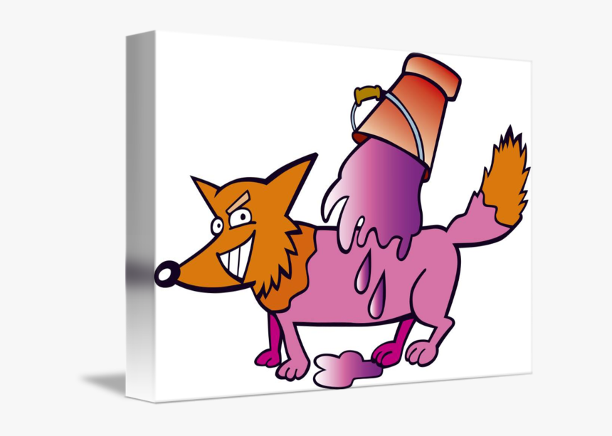 Painted Fox By Igor - Cartoon, HD Png Download