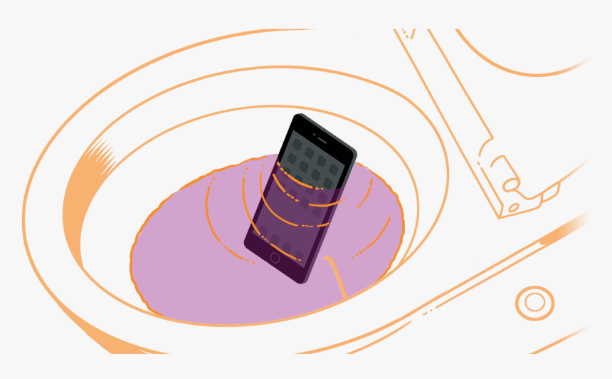 Illustration Of A Phone Dropped Into A Toilet Causing - Phone In Toilet Png, Transparent Png