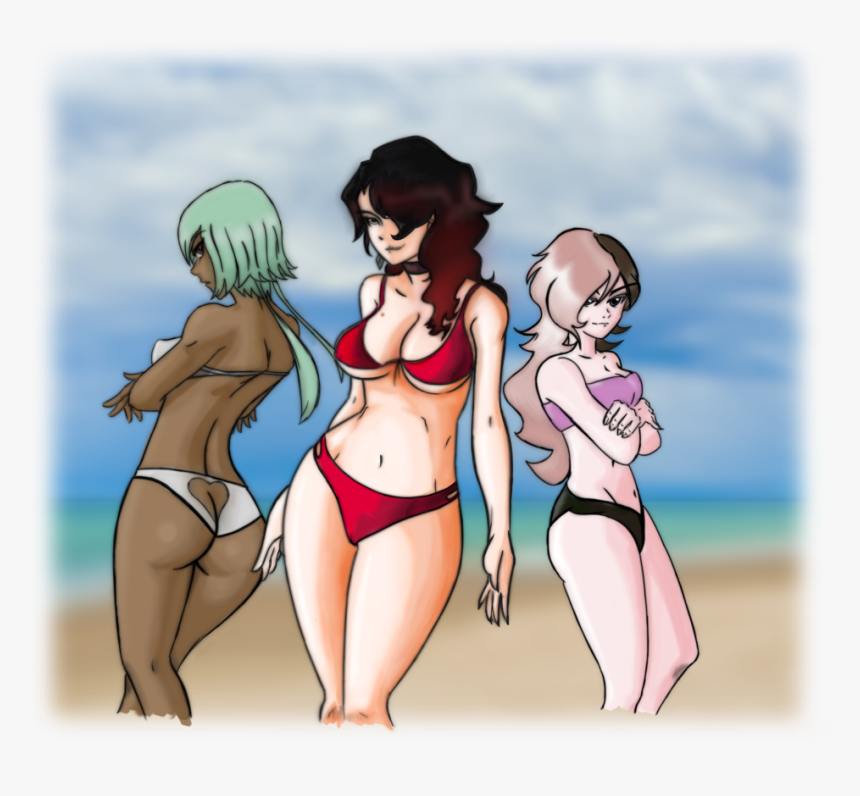 Pyrrha Nikos Bikini Swimwear Cartoon Fictional Character - Rwby Pyrrha Nikos Sexy, HD Png Download