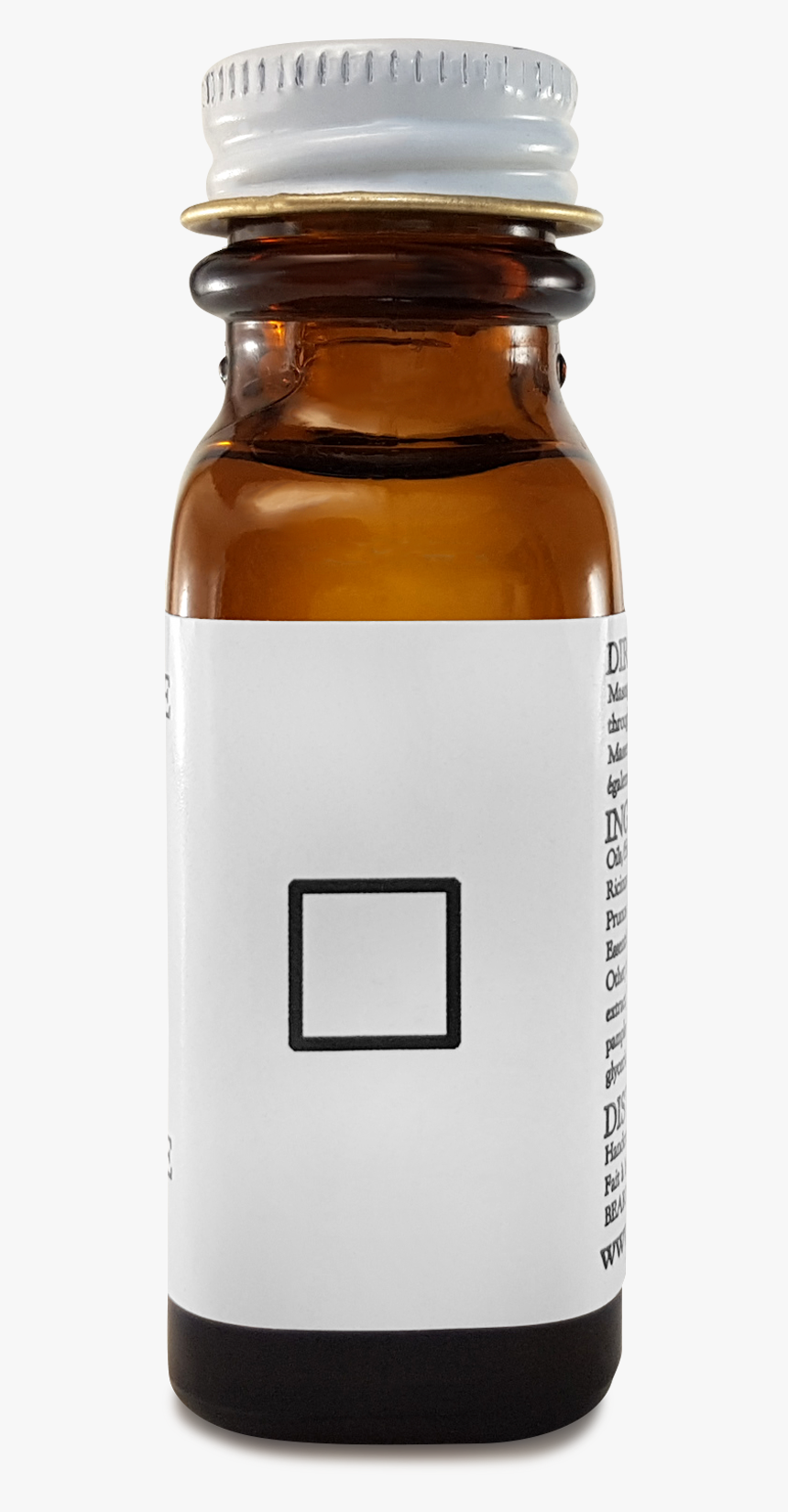 Plain White Beard Oil - Glass Bottle, HD Png Download , Transparent Png