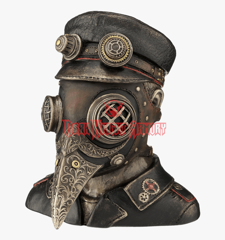 Steampunk Plague Doctor Bust Trinket Box - Plague Doctor Steampunk, HD Png Download