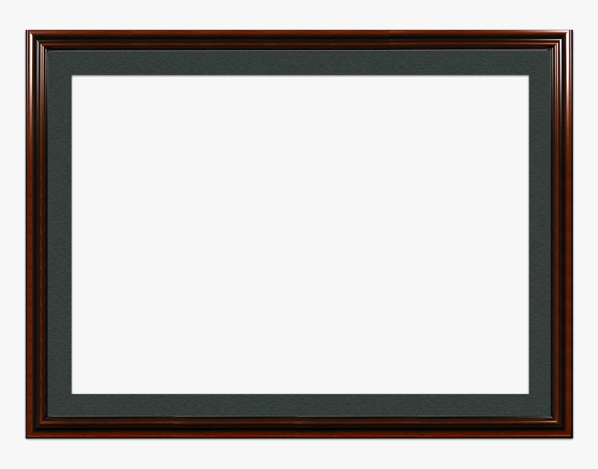 A Mahogany Picture Frame With Black Mat - Blank Wall Frame Png, Transparent Png