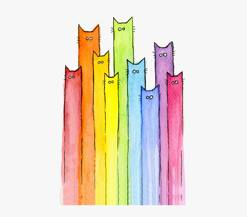 Rainbow Of Cats, HD Png Download