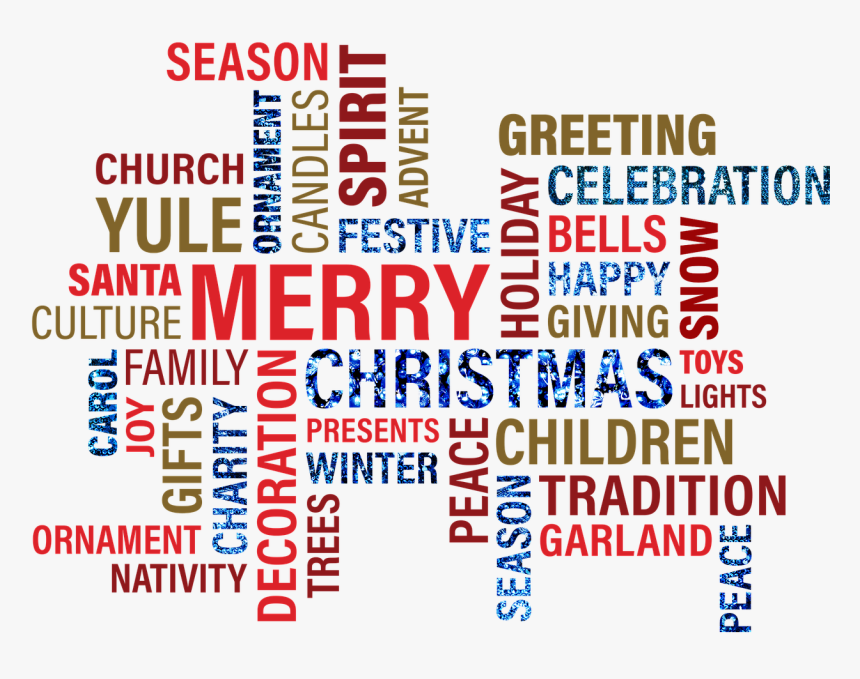 Graphic Christmas Typographic Free Photo - Weihnachtssymbole Zum Einfügen, HD Png Download