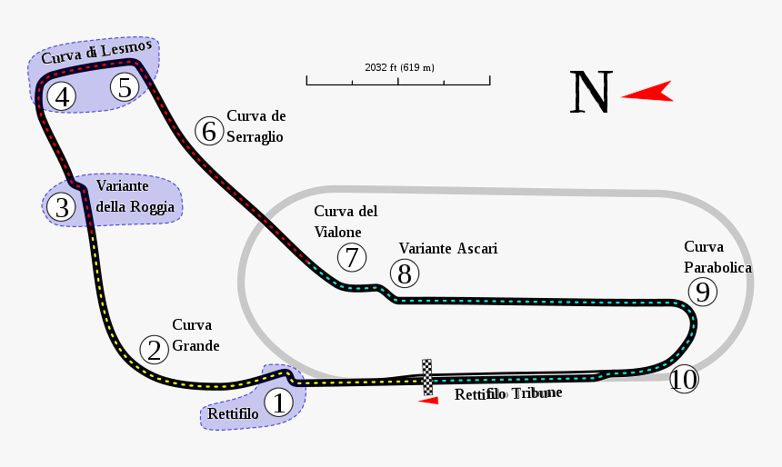 800px-monza Track Map Svg 
views - Monza Track Map, HD Png Download