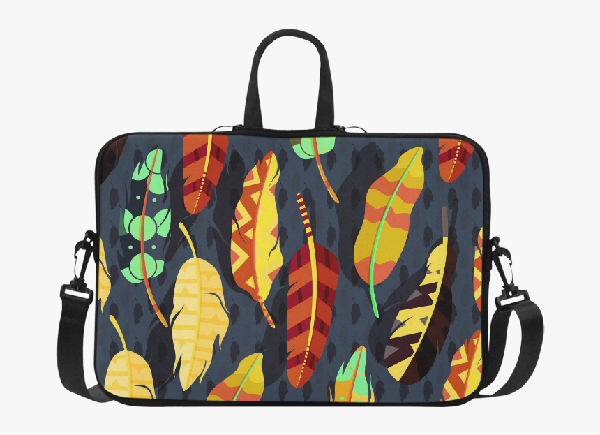 Boho Feather Nature Pattern Laptop Handbags 15 - Carcasas Trompeta, HD Png Download