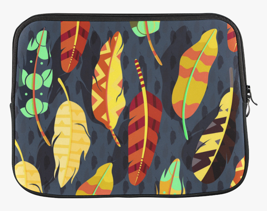 Boho Feather Nature Pattern Laptop Sleeve 11 - Bag, HD Png Download