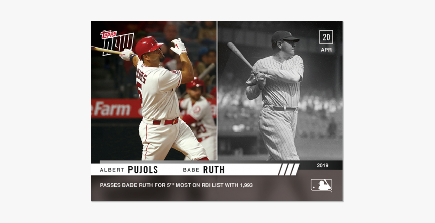 Albert Pujols/babe Ruth - Baseball Player, HD Png Download