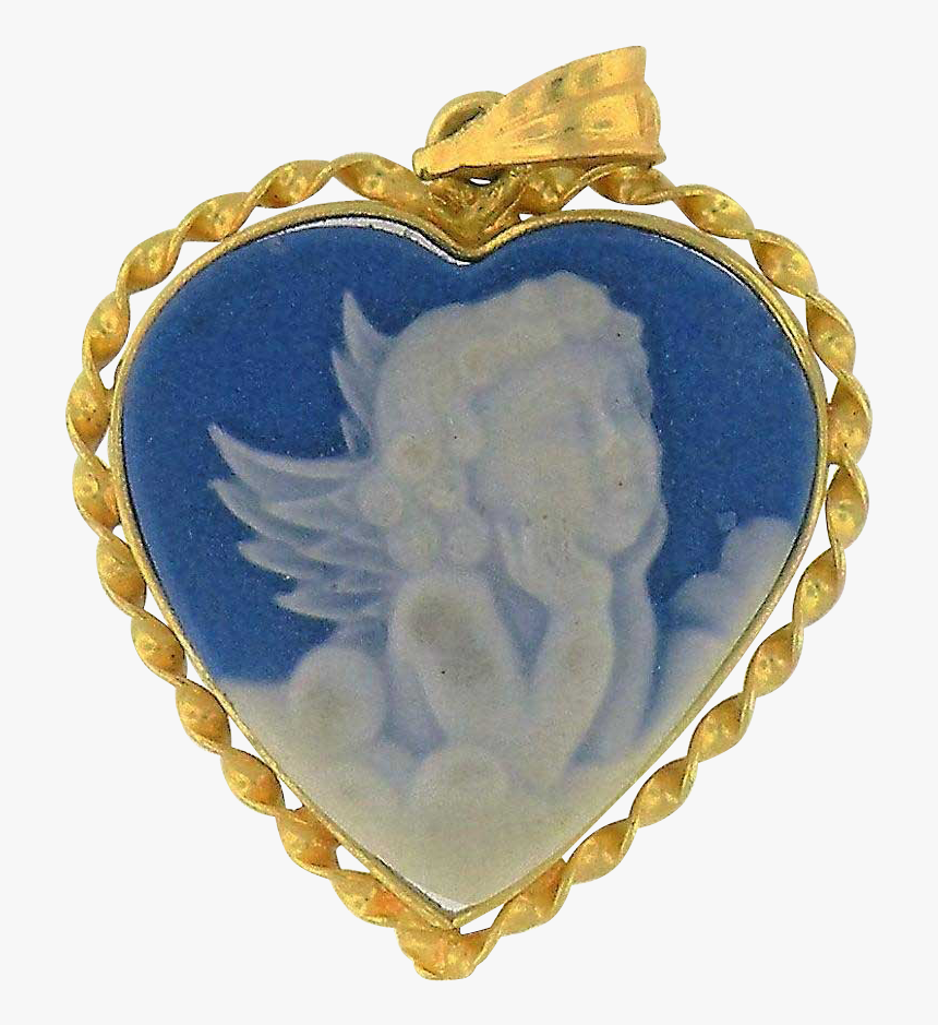 Cherub Blue Cameo Necklace, HD Png Download