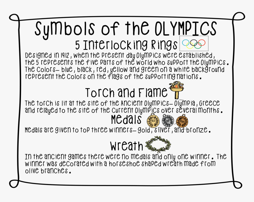 Olympics Anchor Chart, HD Png Download