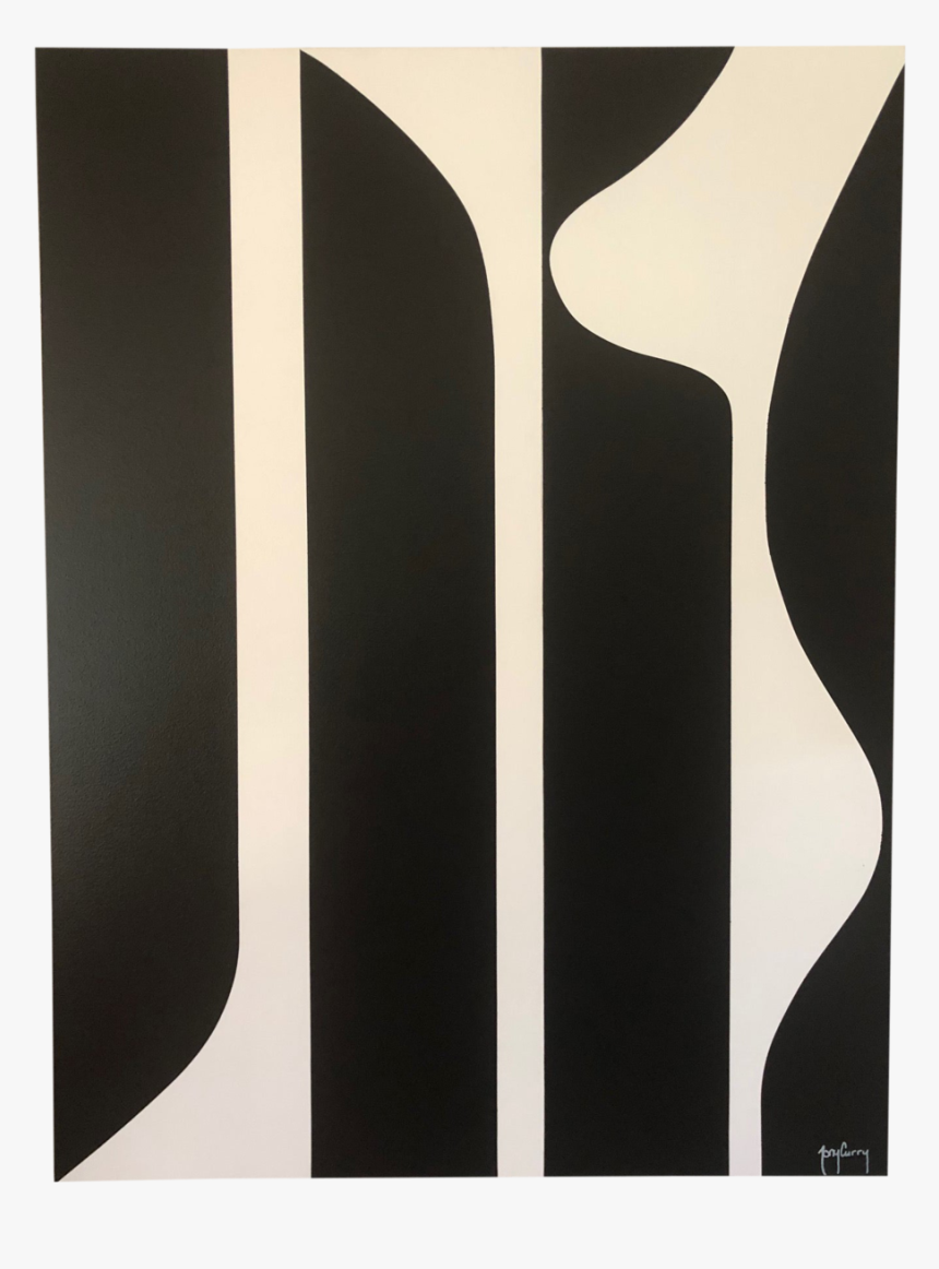 Large Modern Black And White Painting By Tony Curry, HD Png Download