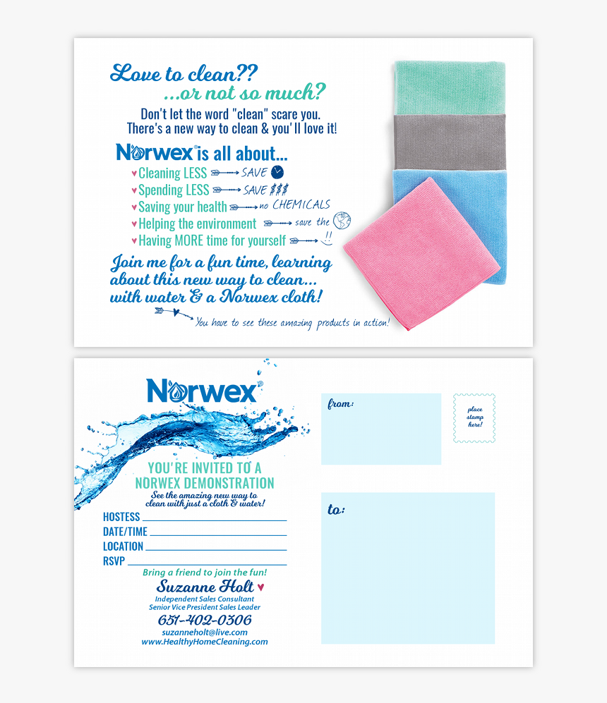 Norwex Blank Invite Template, HD Png Download