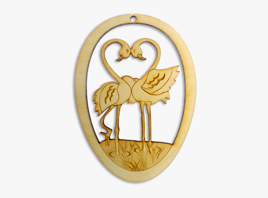 Two Flamingos Ornament - Badge, HD Png Download