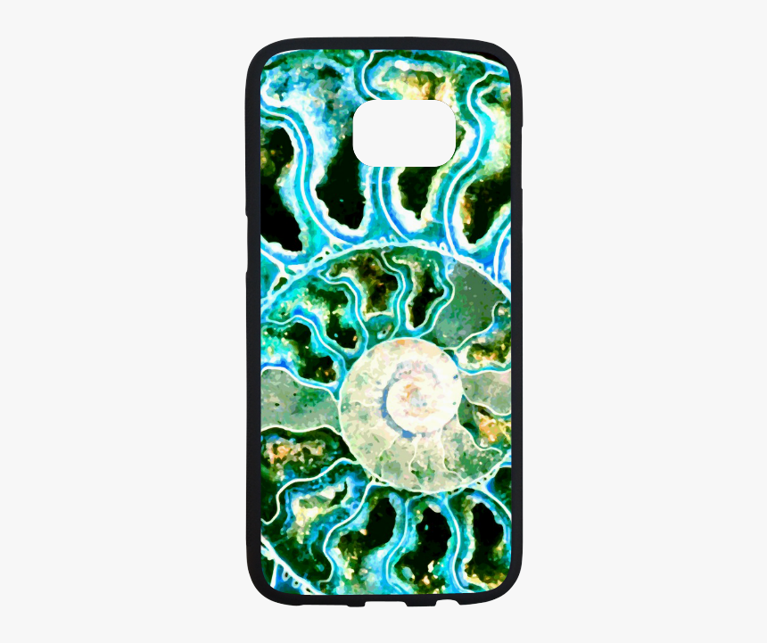 Blue Green Fossil Geode Rubber Case For Samsung Galaxy - Smartphone, HD Png Download