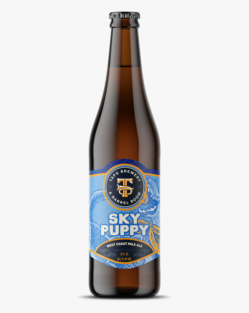 Sky Puppy - Glass Bottle, HD Png Download
