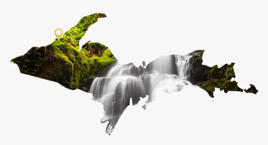 Accessed From The Same Parking Area, Both Waterfalls - Upper Peninsula, HD Png Download