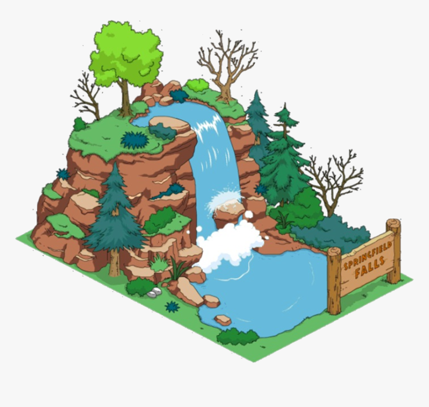 Transparent Safari Guide Clipart - Mountains Water Falls Cartoon, HD Png Download