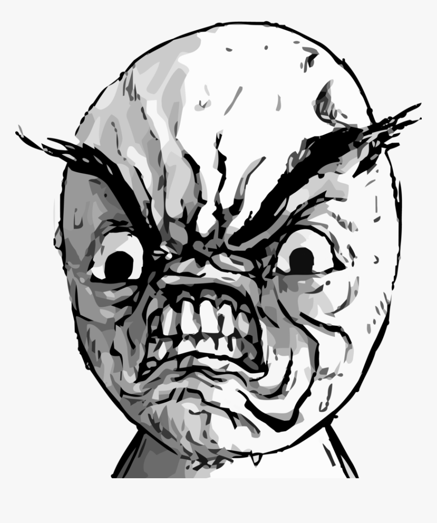 Rage Face Crazy Rage, HD Png Download