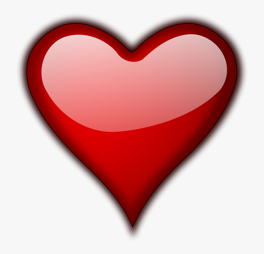 3d Red Heart Png Hd - Valentine's Heart, Transparent Png