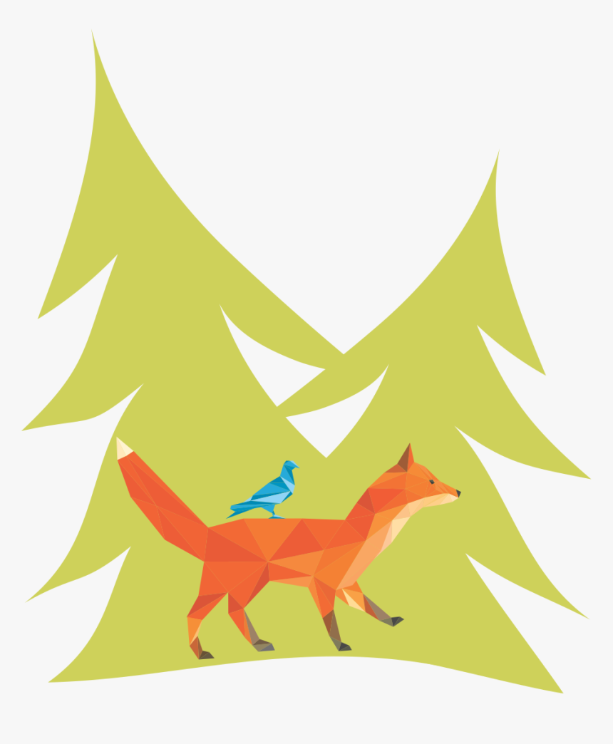 Fox In Trees - Red Fox, HD Png Download
