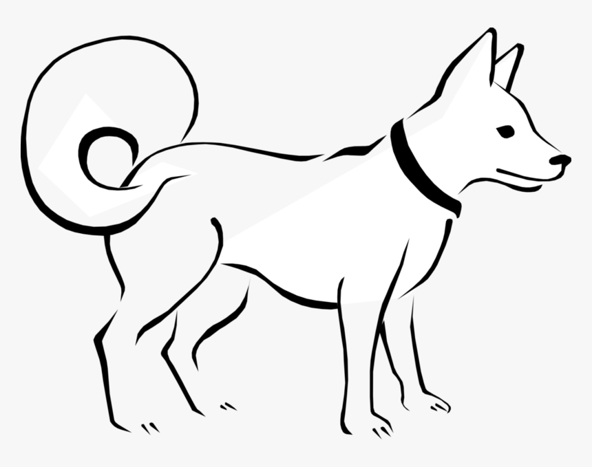 Dog Black And White Drawing, HD Png Download
