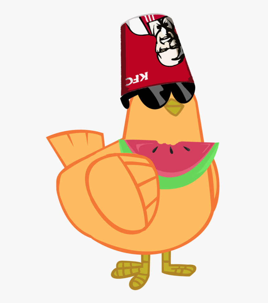 Php50, Bucket, Chicken, Glasses, Kfc, Not Racist, Safe, - Cartoon Chicken Kfc, HD Png Download