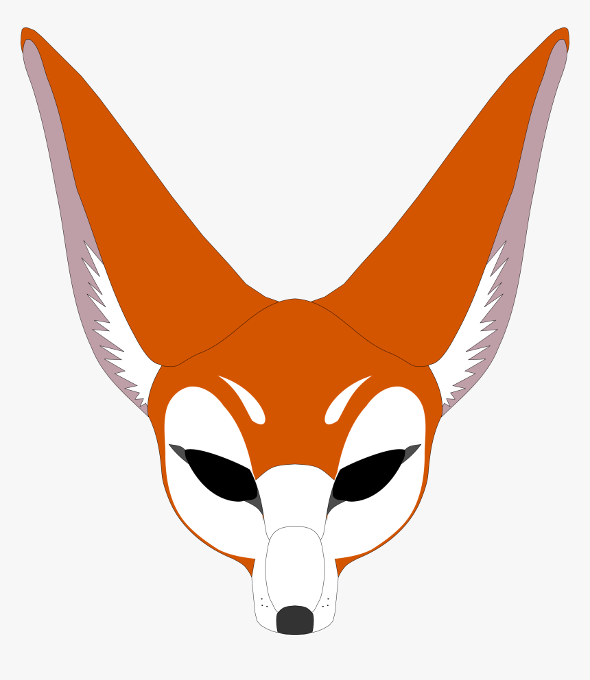 Head,carnivoran,fox - Fox Full Mask Clipart, HD Png Download